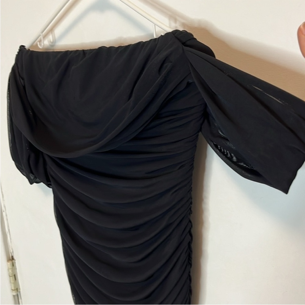 Cameo black ruched strapless bodycon dress - Picture 4 of 13